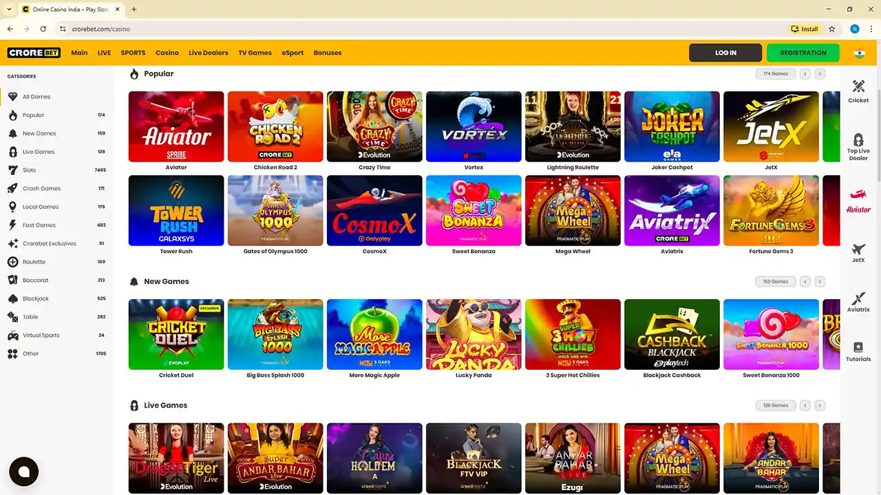 Crorebet casino